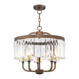 Ashton Five Light Chandelier/Ceiling Mount in Hand Applied Palacial Bronze (107|50545-64)