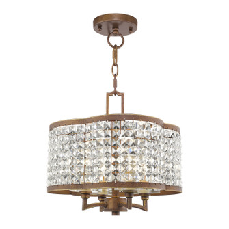 Grammercy Four Light Mini Chandelier/Ceiling Mount in Hand Applied Palacial Bronze (107|50574-64)