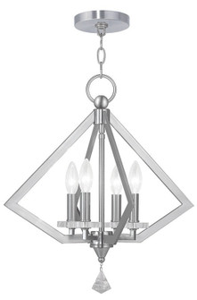 Diamond Four Light Chandelier in Brushed Nickel (107|50664-91)