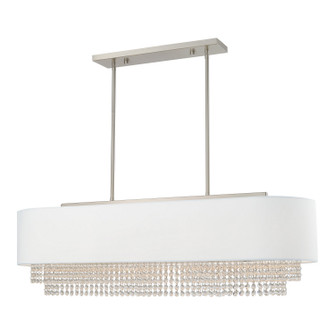 Carlisle Five Light Linear Chandelier in Brushed Nickel (107|51126-91)