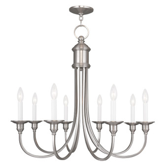 Cranford Eight Light Chandelier in Brushed Nickel (107|5148-91)