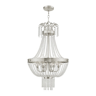 Valentina Six Light Pendant in Brushed Nickel (107|51856-91)