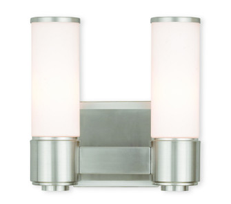 Weston Two Light Wall Sconce/ Bath Light in Brushed Nickel (107|52102-91)