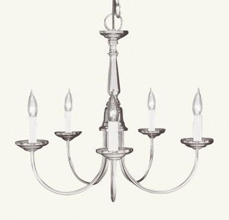 Home Basics Five Light Chandelier in Brushed Nickel (107|6030-91)