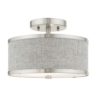 Park Ridge Two Light Semi Flush Mount in Brushed Nickel (107|60421-91)
