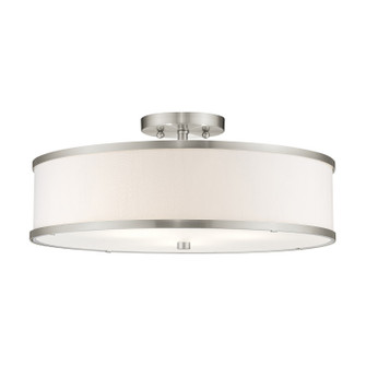 Park Ridge Three Light Ceiling Mount in Brushed Nickel (107|62629-91)