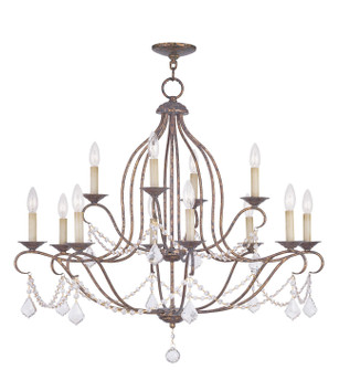 Chesterfield 12 Light Chandelier in Hand Applied Venetian Golden Bronze (107|6438-71)