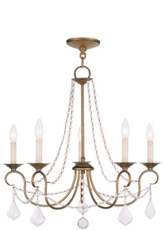 Pennington Five Light Chandelier in Hand Applied Antique Gold Leaf (107|6515-48)