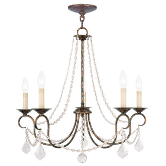 Pennington Five Light Chandelier in Hand Applied Venetian Golden Bronze (107|6515-71)