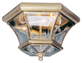 Monterey Three Light Outdoor Ceiling Mount in Antique Brass (107|7053-01)