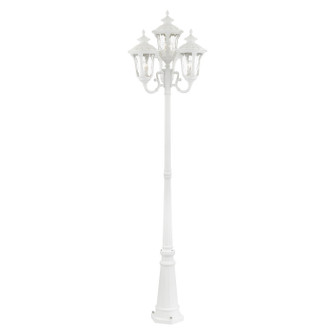 Oxford Four Light Outdoor Post Mount in Textured White (107|7869-13)