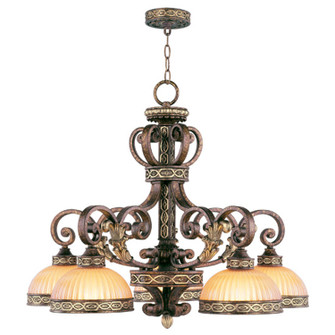 Seville Five Light Chandelier in Palacial Bronze w/ Gildeds (107|8525-64)