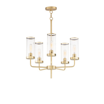 Crosby Five Light Chandelier in Satin Brass (16|11475CRSBR)
