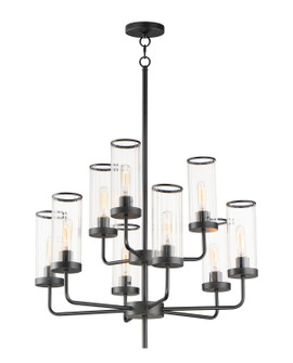 Crosby Nine Light Chandelier in Black (16|11479CRBK)