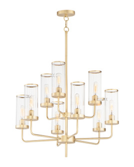 Crosby Nine Light Chandelier in Satin Brass (16|11479CRSBR)