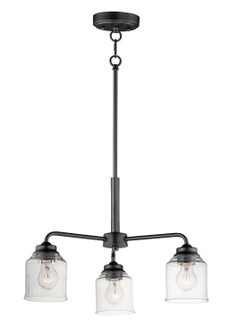 Acadia Three Light Semi-Flush Mount/Chandelier in Black (16|12260CDBK)