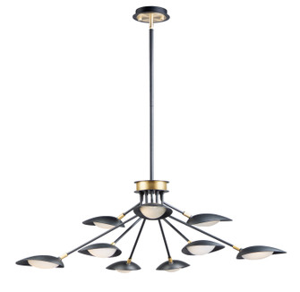 Scan LED Chandelier in Black / Satin Brass (16|21699BKSBR)