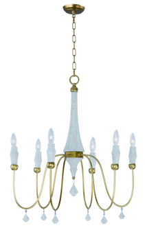 Claymore Six Light Chandelier in Claystone / Gold Leaf (16|22436CSTGL)