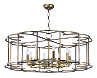 Helix Eight Light Chandelier in Bronze Fusion (16|24734BZF)