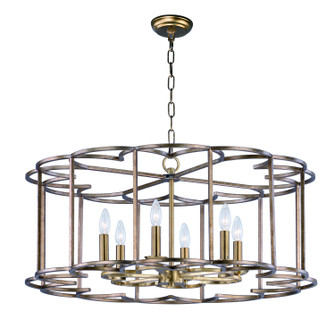 Helix Six Light Chandelier in Bronze Fusion (16|24735BZF)