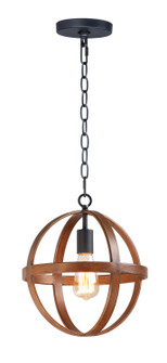 Compass One Light Pendant in Antique Pecan / Black (16|27571APBK)