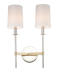 Uptown Two Light Wall Sconce in Satin Brass / Polished Nickel (16|32392OFSBRPN)