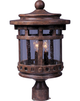 Santa Barbara VX Three Light Outdoor Pole/Post Lantern in Sienna (16|40036CDSE)