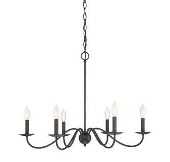 Mchan Six Light Chandelier in Aged Iron (446|M10042AI)