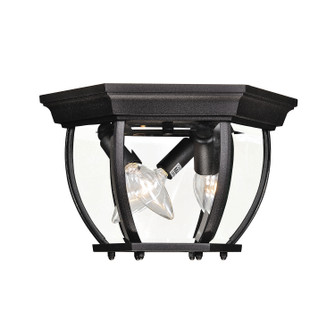 Three Light Outdoor Flush Mount in Black (446|M50059BK)