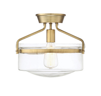 Msemi One Light Semi-Flush Mount in Natural Brass (446|M60011NB)