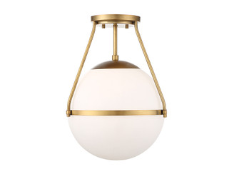 Msemi One Light Semi-Flush Mount in Natural Brass (446|M60054NB)