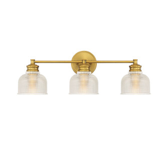 Mbath Three Light Bathroom Vanity in Natural Brass (446|M80035NB)