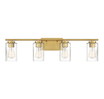 Mbath Four Light Bathroom Vanity Light in Natural Brass (446|M80039NB)