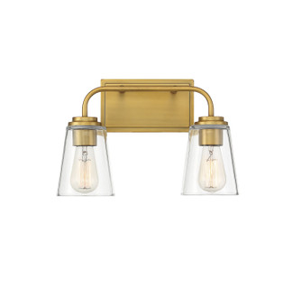 Mbath Two Light Bathroom Vanity Light in Natural Brass (446|M80043NB)