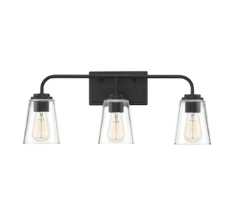 Mbath Three Light Bathroom Vanity Light in Matte Black (446|M80044MBK)