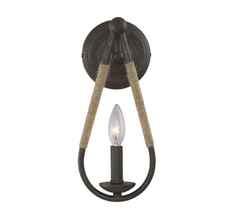 Mscon One Light Wall Sconce in Rusty Nail with Rope (446|M90002RN)