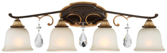 Chateau Nobles Four Light Bath in Raven Bronze With Sunburst Gold Leaf Highlights (29|N1464-652)