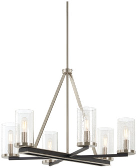 Cole'S Crossing Six Light Chandelier in Coal With Brushed Nickel (7|1056-691)
