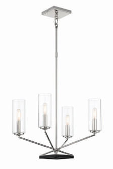 Highland Crossing Four Light Chandelier in Coal W/Polished Nickel Highlig (7|2494-572)