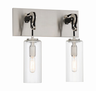 Pullman Junction Two Light Bath in Coal With Brushed Nickel (7|2892-691)