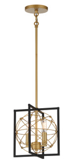 Titans Trace Two Light Mini Pendant in Sand Coal w/Painted Honey Gold (7|3912-707A)