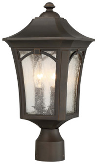 Solida Three Light Outdoor Post Mount in Oil Rubbed Bronze w/Gold Highlights (7|71216-143C)