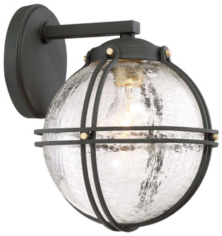 Rond One Light Outdoor Wall Mount in Coal W/Honey Gold Highlight (7|71232-661)