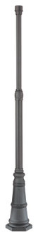 7902 Post With Base in Black (7|7902-66)