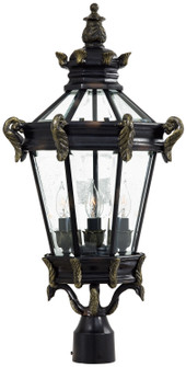 Stratford Hall Four Light Post Mount in Heritage W/ Gold Highlights (7|8936-95)