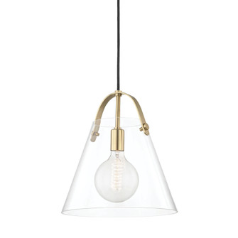 Karin One Light Pendant in Aged Brass (428|H162701L-AGB)
