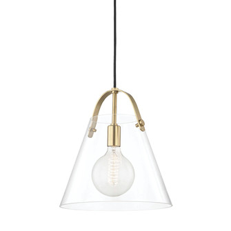 Karin One Light Pendant in Aged Brass (428|H162701L-AGB)