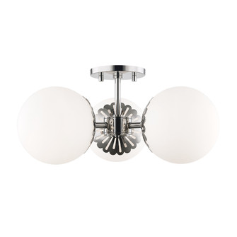 Paige Three Light Semi Flush Mount in Polished Nickel (428|H193603-PN) Paige Three Light Semi Flush Mount in Polished Nickel (428|H193603-PN)