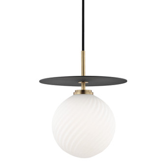 Ellis LED Pendant in Aged Brass/Black (428|H200701L-AGB/BK)