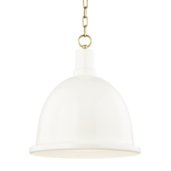 Blair One Light Pendant in Aged Brass/Cream (428|H238701L-AGB/CR)